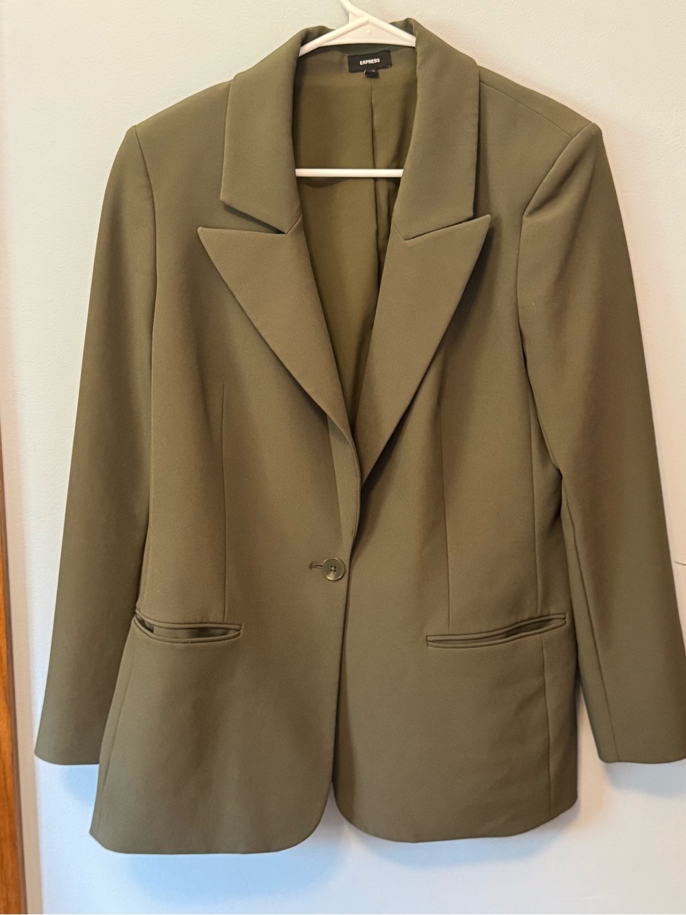 Express Olive Single-Button Blazer - Women - Picture 1 of 6